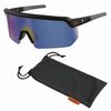 Ergodyne Skullerz AEGIR Anti-Scratch/Enhanced Anti-Fog Safety Glasses, Black Frame, Blue Mirror Polycarb Lens 55008